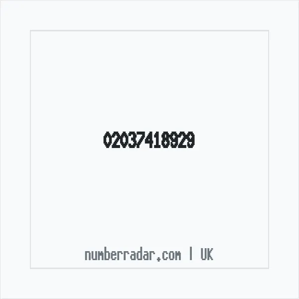 Reverse number check for +44 20 3741 8929 — who called me?