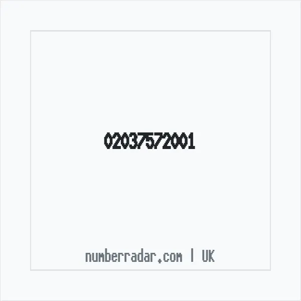 Reverse number check for +44 20 3757 2001 — who called me?