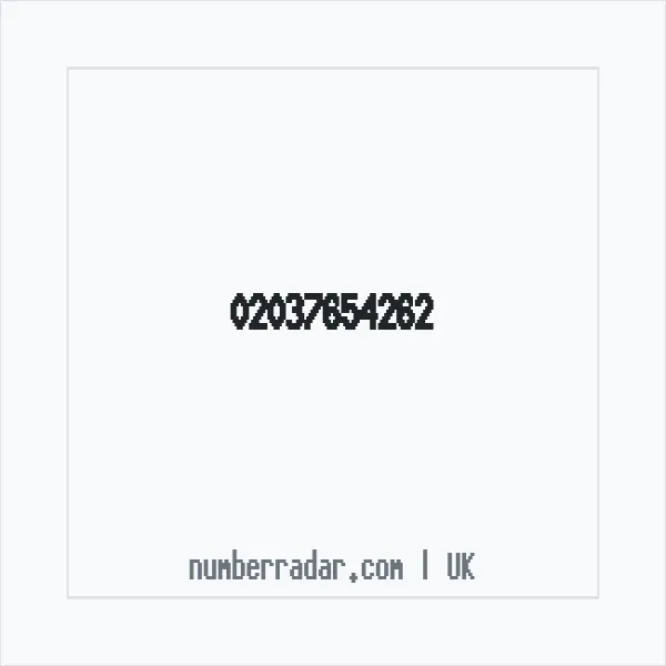 Reverse number check for +44 20 3765 4262 — who called me?