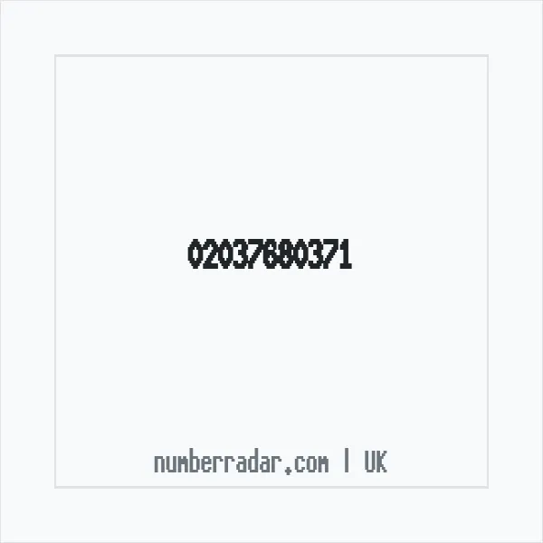 Reverse number check for +44 20 3768 0371 — who called me?