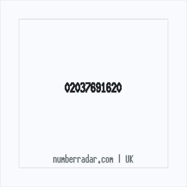 Reverse number check for +44 20 3769 1620 — who called me?