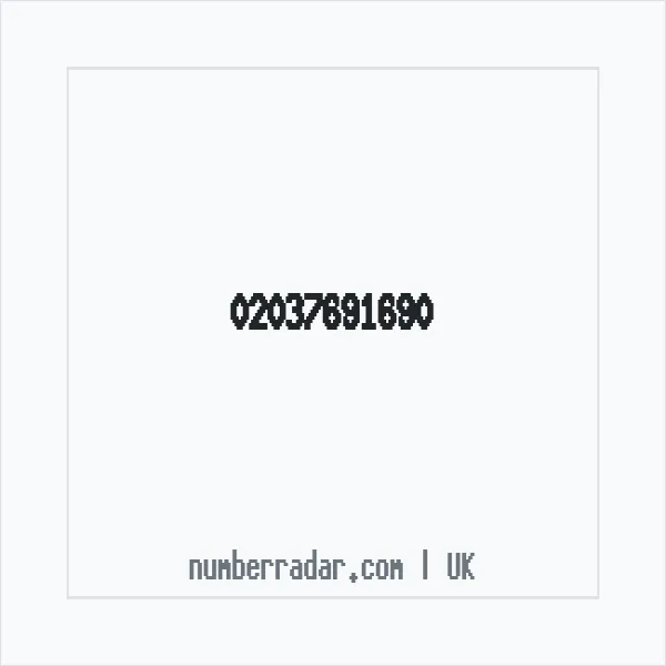 Reverse number check for +44 20 3769 1690 — who called me?