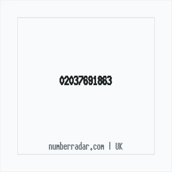 Reverse number check for +44 20 3769 1863 — who called me?