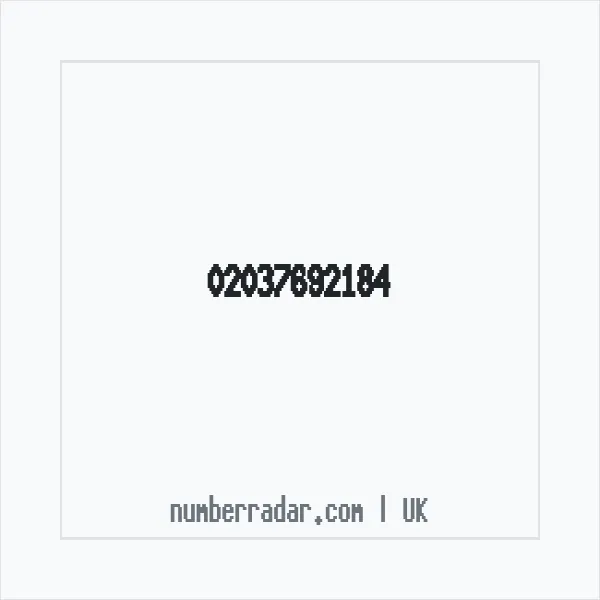 Reverse number check for +44 20 3769 2184 — who called me?