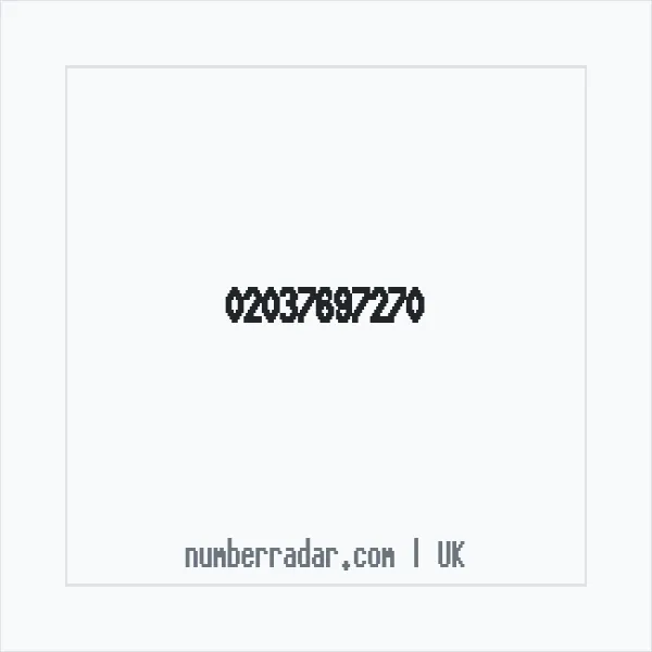 Reverse number check for +44 20 3769 7270 — who called me?