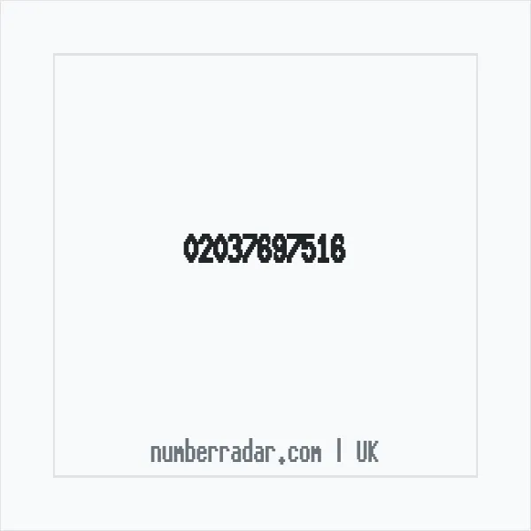 Reverse number check for +44 20 3769 7516 — who called me?