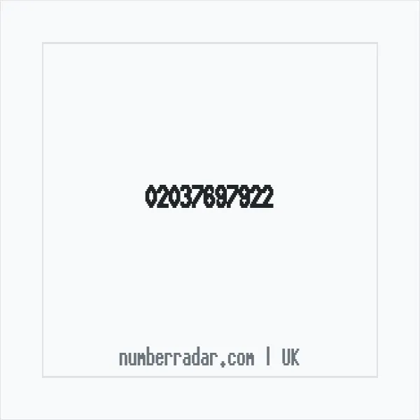 Reverse number check for +44 20 3769 7922 — who called me?