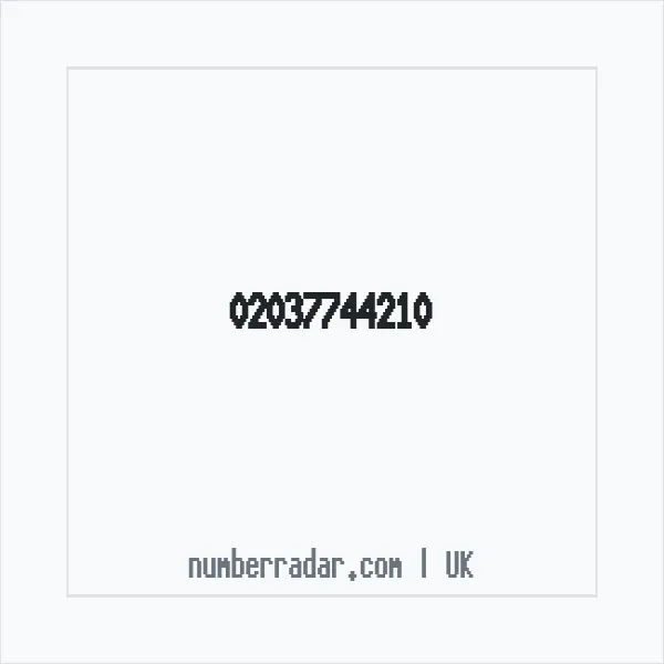 Reverse number check for +44 20 3774 4210 — who called me?