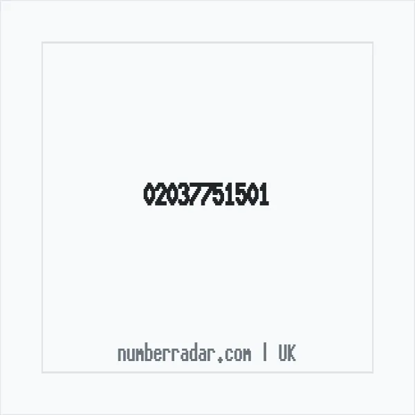 Reverse number check for +44 20 3775 1501 — who called me?