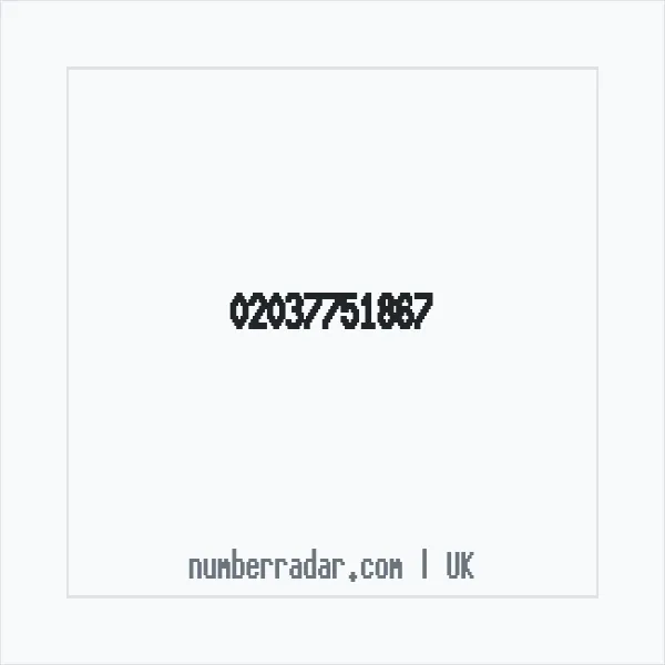 Reverse number check for +44 20 3775 1867 — who called me?