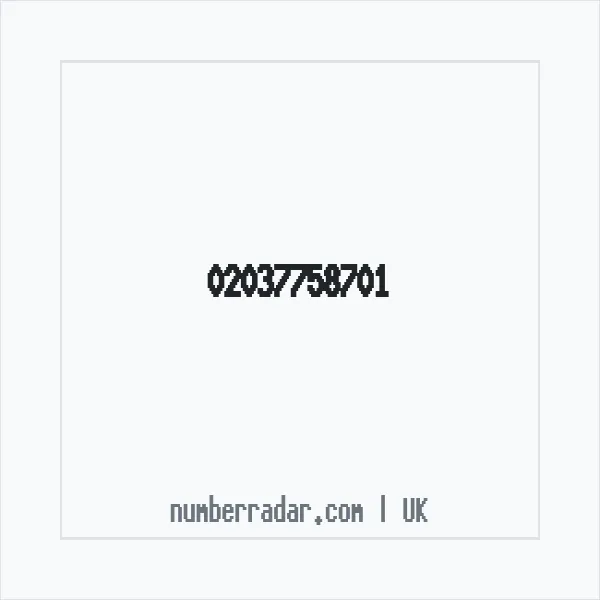Reverse number check for +44 20 3775 8701 — who called me?