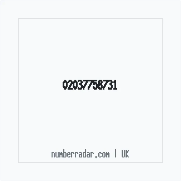 Reverse number check for +44 20 3775 8731 — who called me?