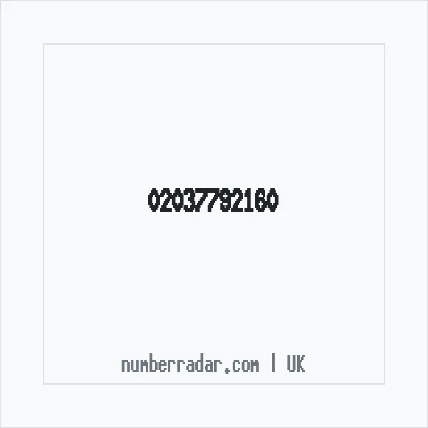 Reverse number check for +44 20 3779 2160 — who called me?