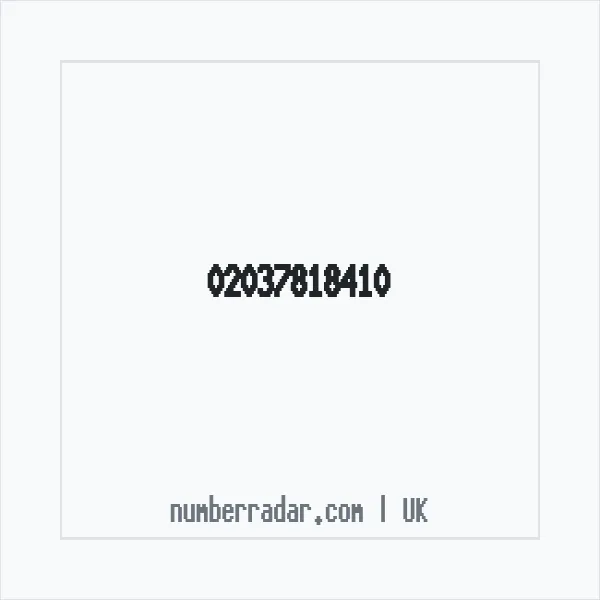 Reverse number check for +44 20 3781 8410 — who called me?
