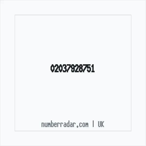 Reverse number check for +44 20 3792 8751 — who called me?
