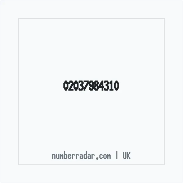 Reverse number check for +44 20 3798 4310 — who called me?