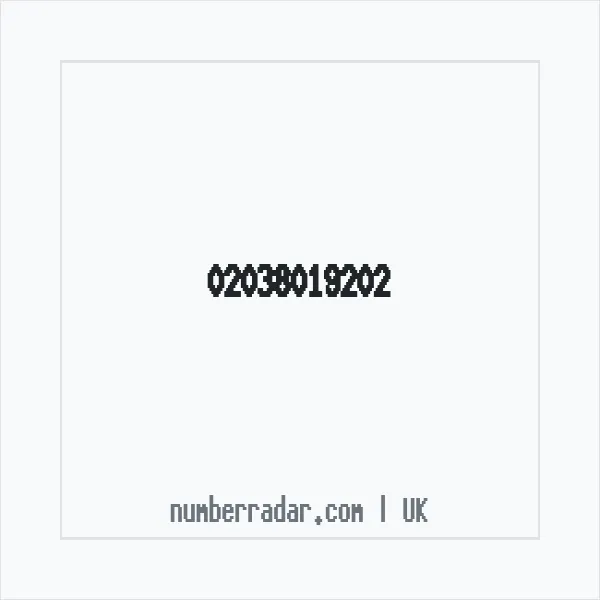 Reverse number check for +44 20 3801 9202 — who called me?