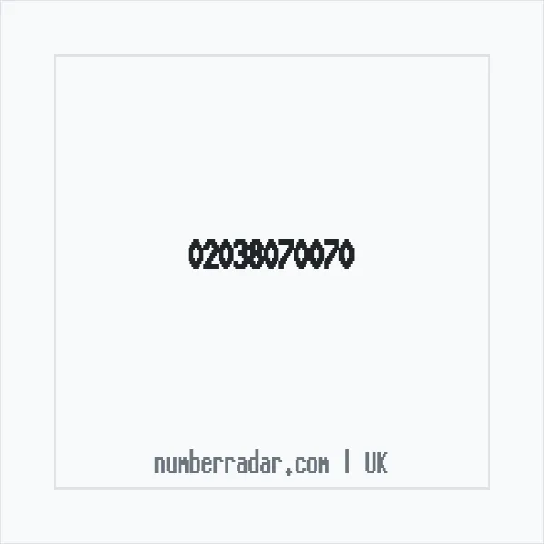 Reverse number check for +44 20 3807 0070 — who called me?