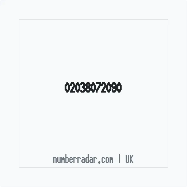 Reverse number check for +44 20 3807 2090 — who called me?