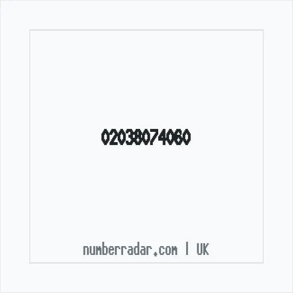 Reverse number check for +44 20 3807 4060 — who called me?