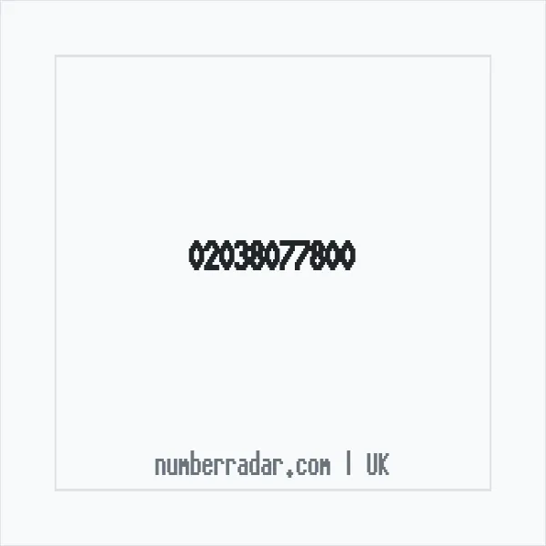 Reverse number check for +44 20 3807 7800 — who called me?