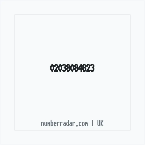 Reverse number check for +44 20 3808 4623 — who called me?