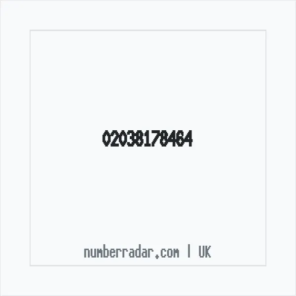 Reverse number check for +44 20 3817 8464 — who called me?