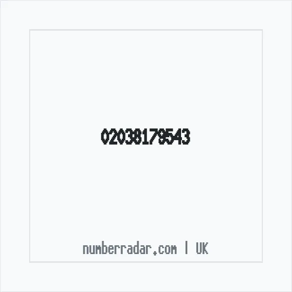 Reverse number check for +44 20 3817 9543 — who called me?