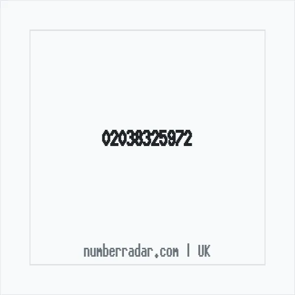 Reverse number check for +44 20 3832 5972 — who called me?