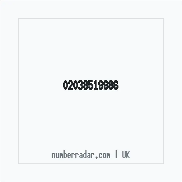 Reverse number check for +44 20 3851 9986 — who called me?
