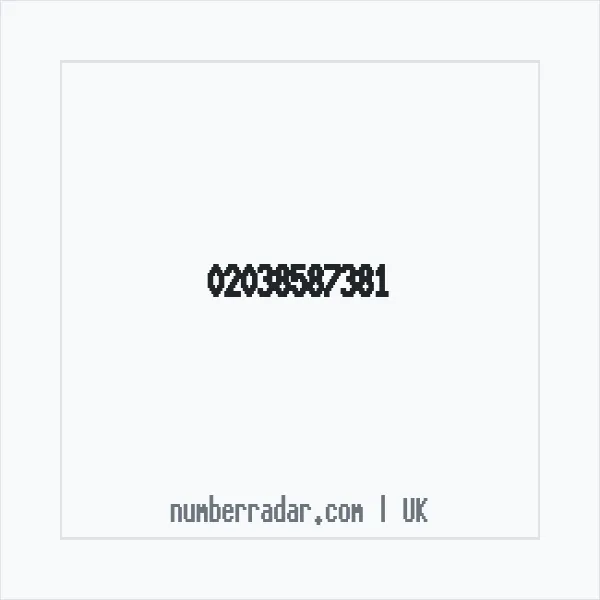 Reverse number check for +44 20 3858 7381 — who called me?