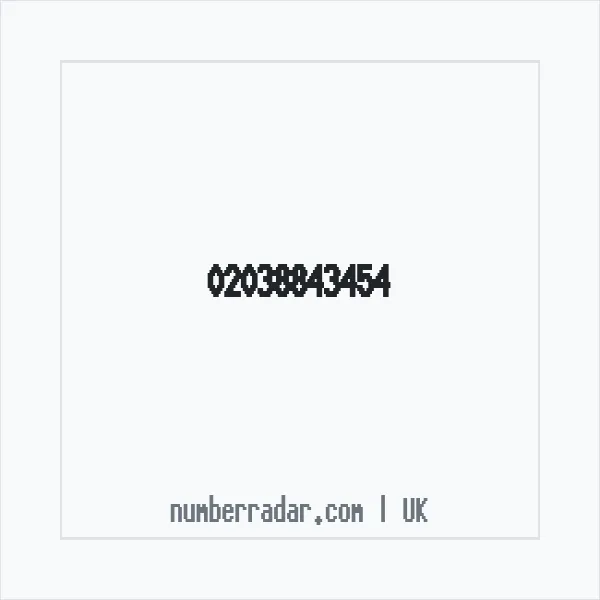 Reverse number check for +44 20 3884 3454 — who called me?