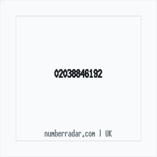 Reverse number check for +44 20 3884 6192 — who called me?