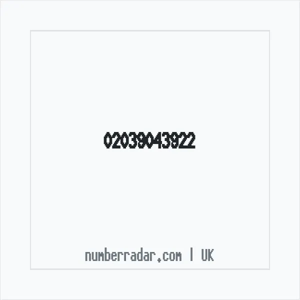 Reverse number check for +44 20 3904 3922 — who called me?