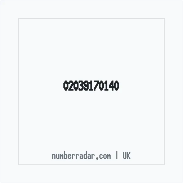Reverse number check for +44 20 3917 0140 — who called me?