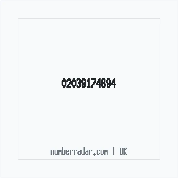 Reverse number check for +44 20 3917 4694 — who called me?