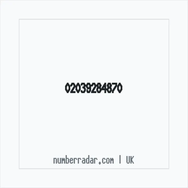Reverse number check for +44 20 3928 4870 — who called me?