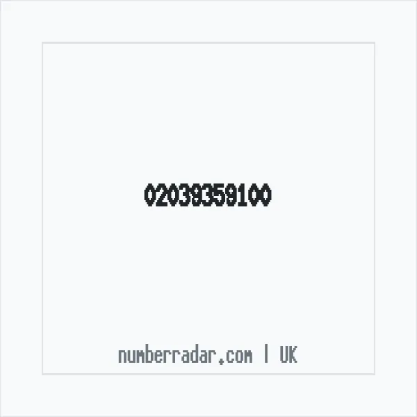 Reverse number check for +44 20 3935 9100 — who called me?