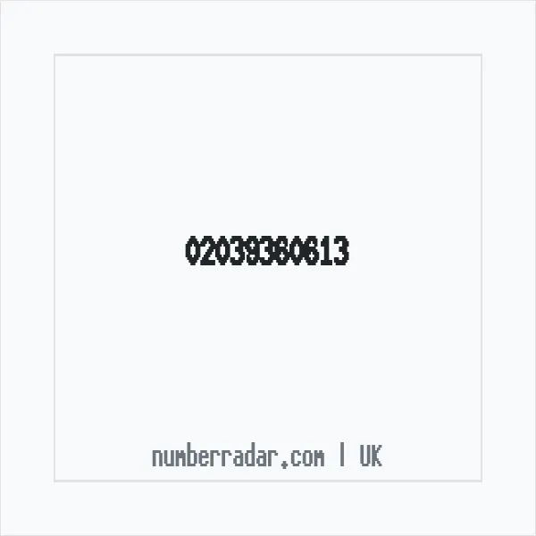 Reverse number check for +44 20 3936 0613 — who called me?