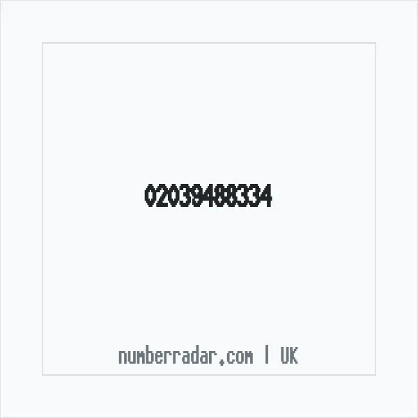 Reverse number check for +44 20 3948 8334 — who called me?