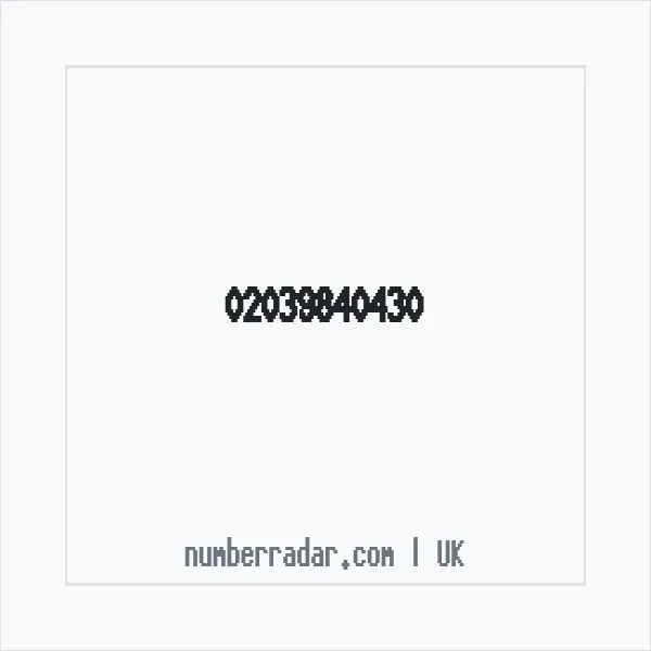 Reverse number check for +44 20 3984 0430 — who called me?