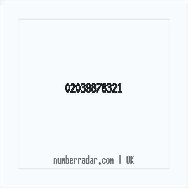 Reverse number check for +44 20 3987 8321 — who called me?