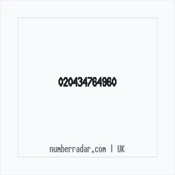 Reverse number check for +44 (2043) 476-496 — who called me?