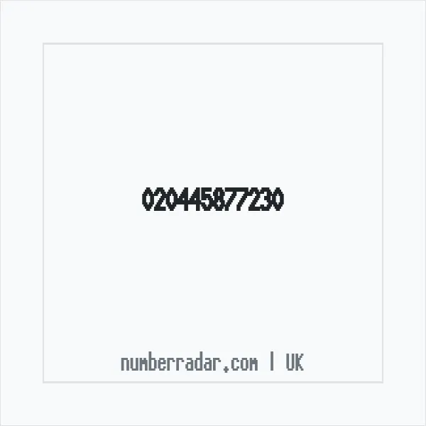 Reverse number check for +44 (2044) 587-723 — who called me?