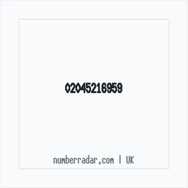 Reverse number check for +44 20 4521 6959 — who called me?