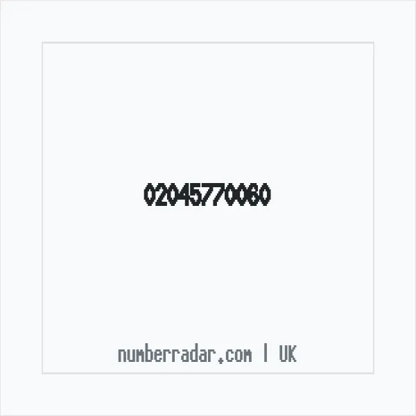 Reverse number check for +44 20 4577 0060 — who called me?