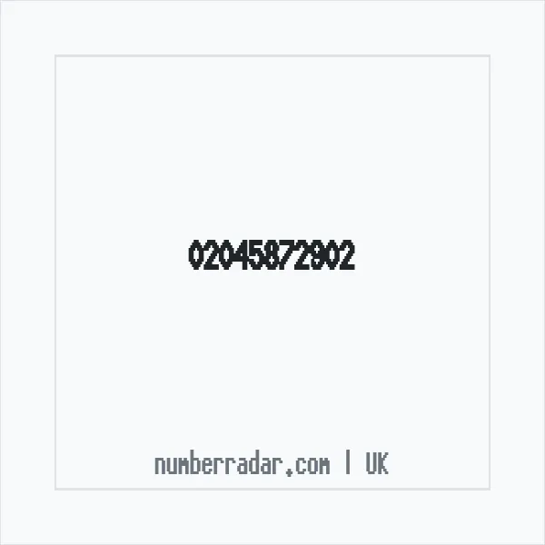 Reverse number check for +44 20 4587 2902 — who called me?