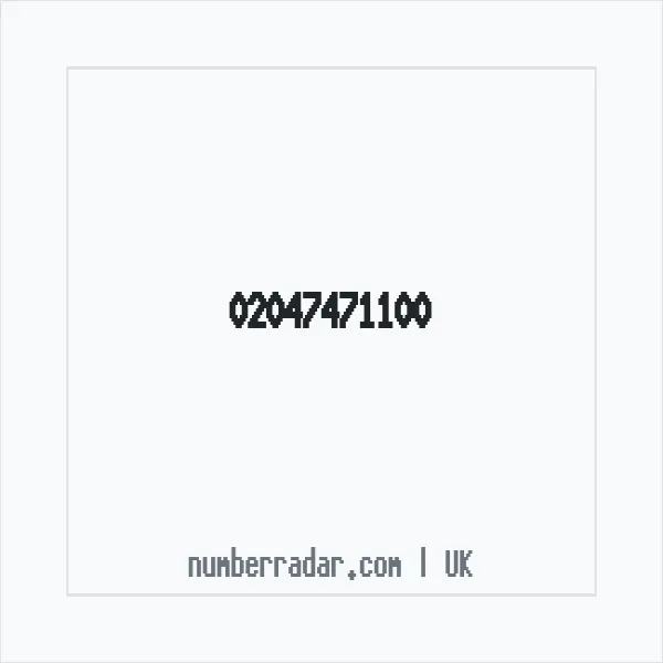 Reverse number check for +44 20 4747 1100 — who called me?