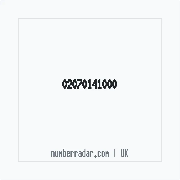 Reverse number check for +44 20 7014 1000 — who called me?