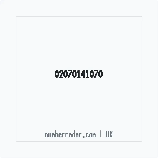 Reverse number check for +44 20 7014 1070 — who called me?